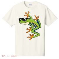Cool Fun Cartoon Frog Sunglasses Summer Beach T-Shirt thumb 0