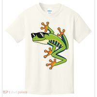 Cool Fun Cartoon Frog Sunglasses Summer Beach Kids T-Shirt thumb 0