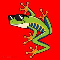 Cool Fun Cartoon Frog Sunglasses Summer Beach Santa Hat thumb 1
