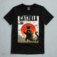 Catzilla Funny Cat Lover Kitten Catzilla Cat Japanese Art T-Shirt thumb 5