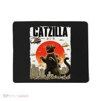 Catzilla Funny Cat Lover Kitten Catzilla Cat Japanese Art Mousepad thumb 0