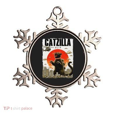 Catzilla Funny Cat Lover Kitten Catzilla Cat Japanese Art Ornament