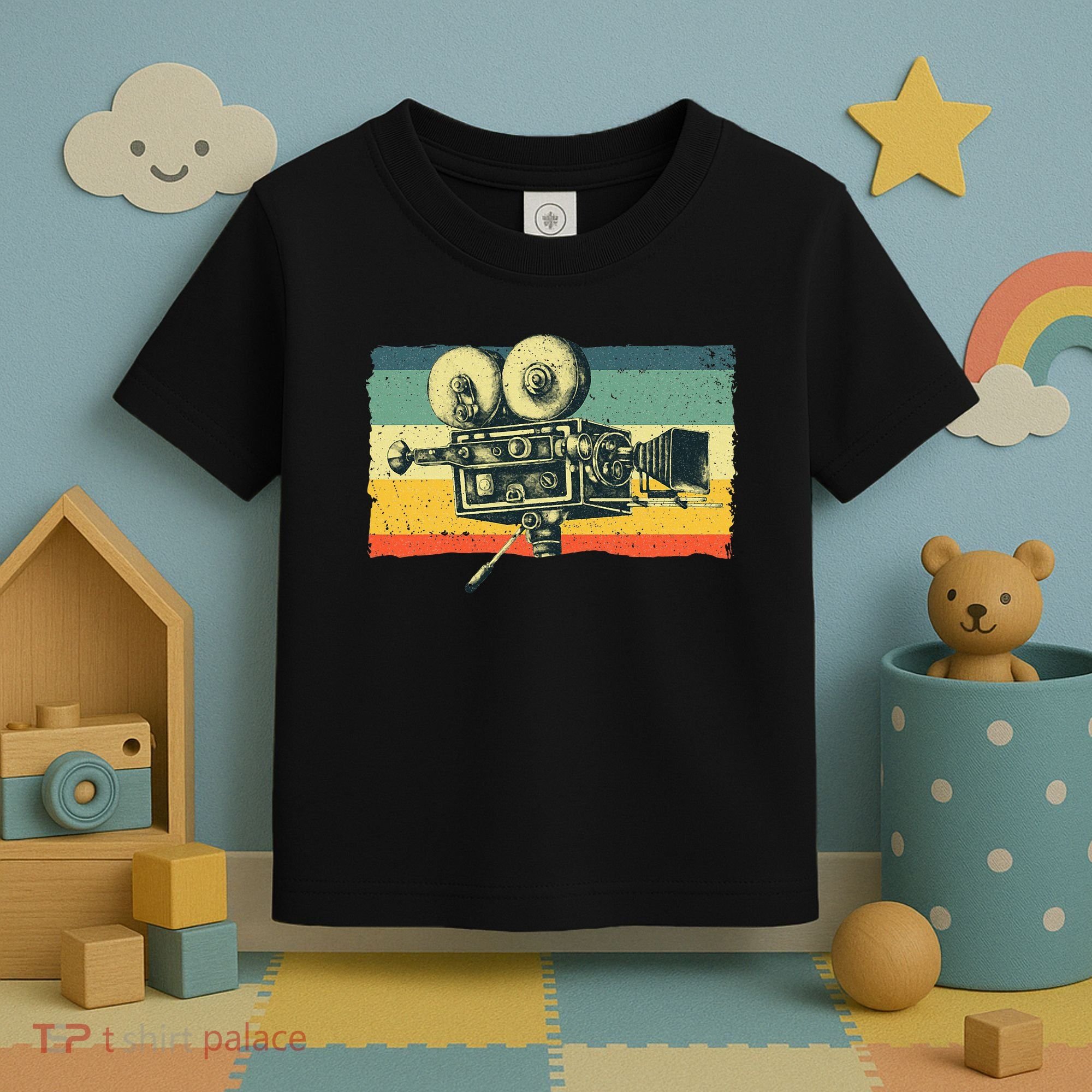 Cool Filmmaker Camera Movie Making Filmmaking Toddler T-Shirt