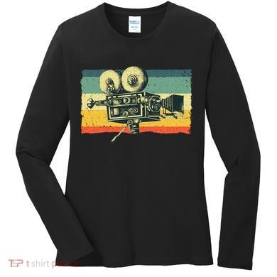 Cool Filmmaker Camera Movie Making Filmmaking Women's Long Sleeve Shirt