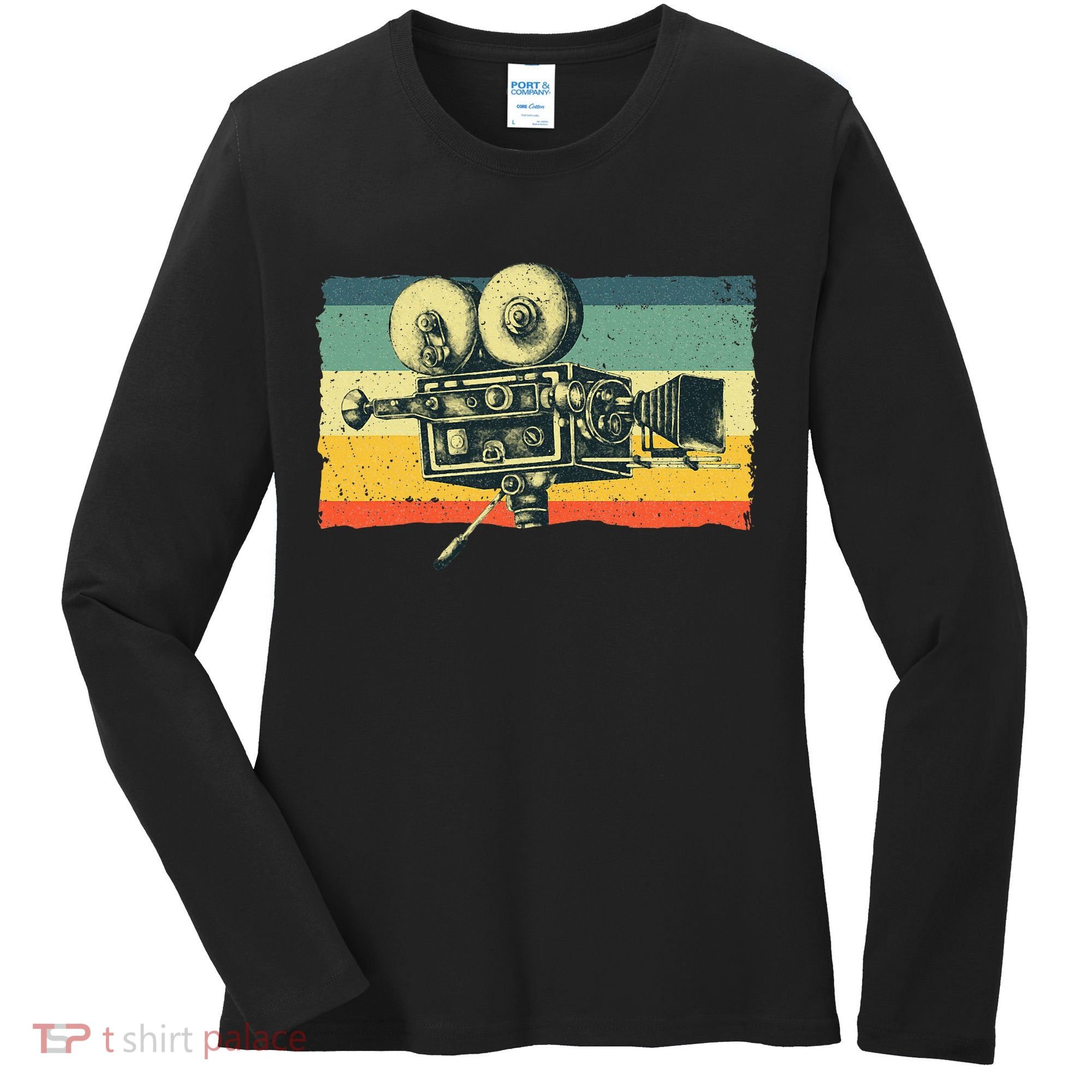 Cool Filmmaker Camera Movie Making Filmmaking Women's Long Sleeve Shirt