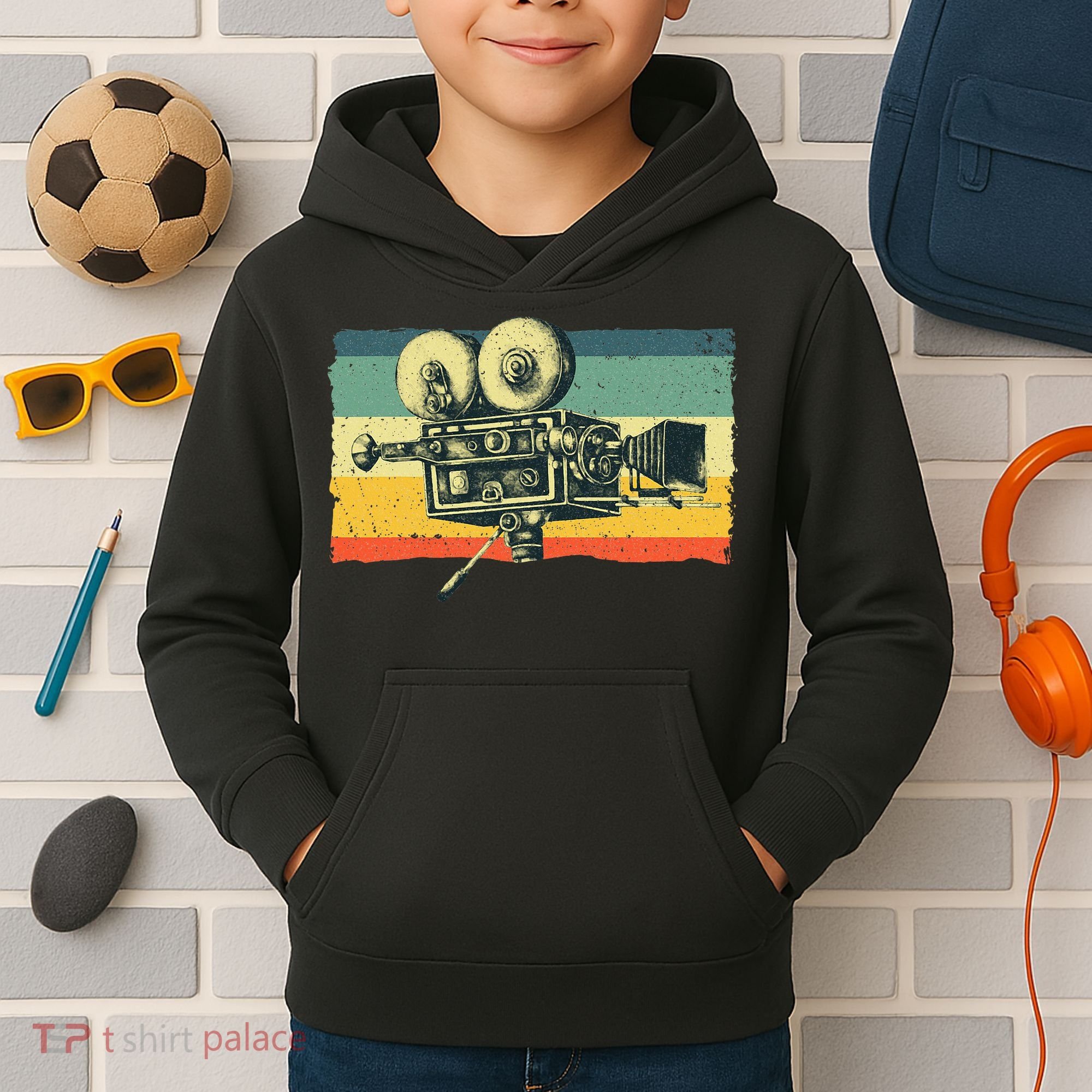 Cool Filmmaker Camera Movie Making Filmmaking Kids Hoodie