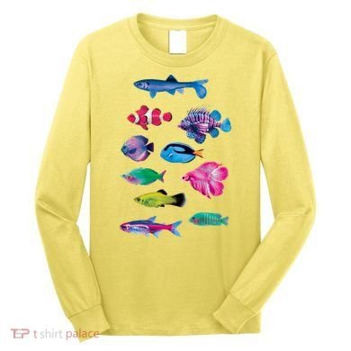 Colorful Fishes Long Sleeve Shirt