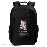 Cation Funny Chemistry Humor Science Teacher Cat Pun Gift Backpack thumb 0