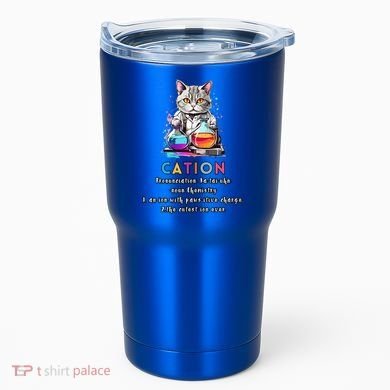 Cation Funny Chemistry Humor Science Teacher Cat Pun Gift Tumbler