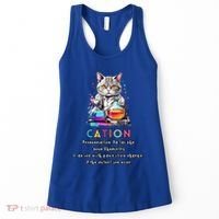 Cation Funny Chemistry Humor Science Teacher Cat Pun Gift Women's Tank Top thumb 0