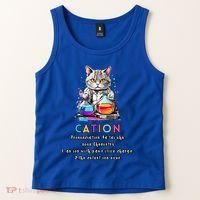 Cation Funny Chemistry Humor Science Teacher Cat Pun Gift Tank Top thumb 2