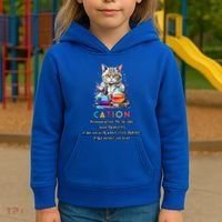Cation Funny Chemistry Humor Science Teacher Cat Pun Gift Kids Hoodie thumb 3