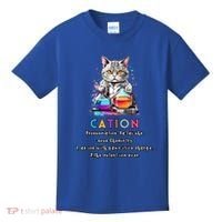Cation Funny Chemistry Humor Science Teacher Cat Pun Gift Kids T-Shirt thumb 0