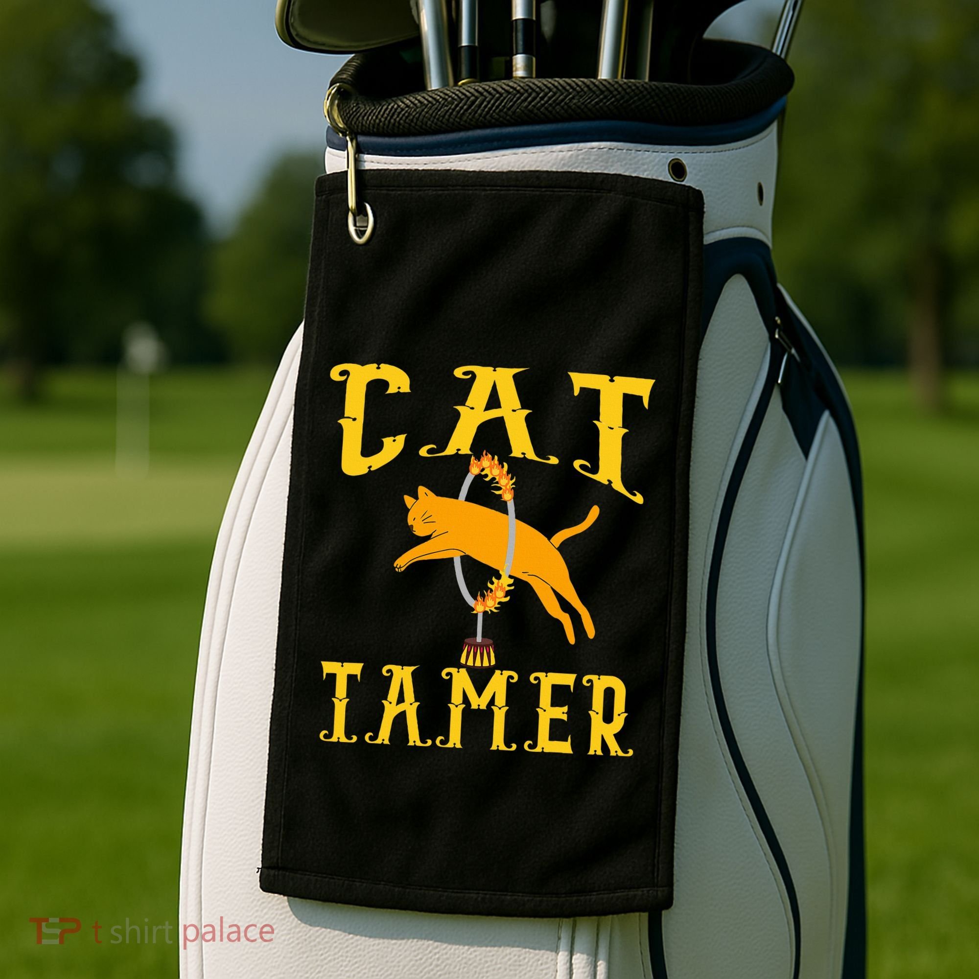 Circus Funny Cat Tamer Cat Tamer Costume Golf Towel