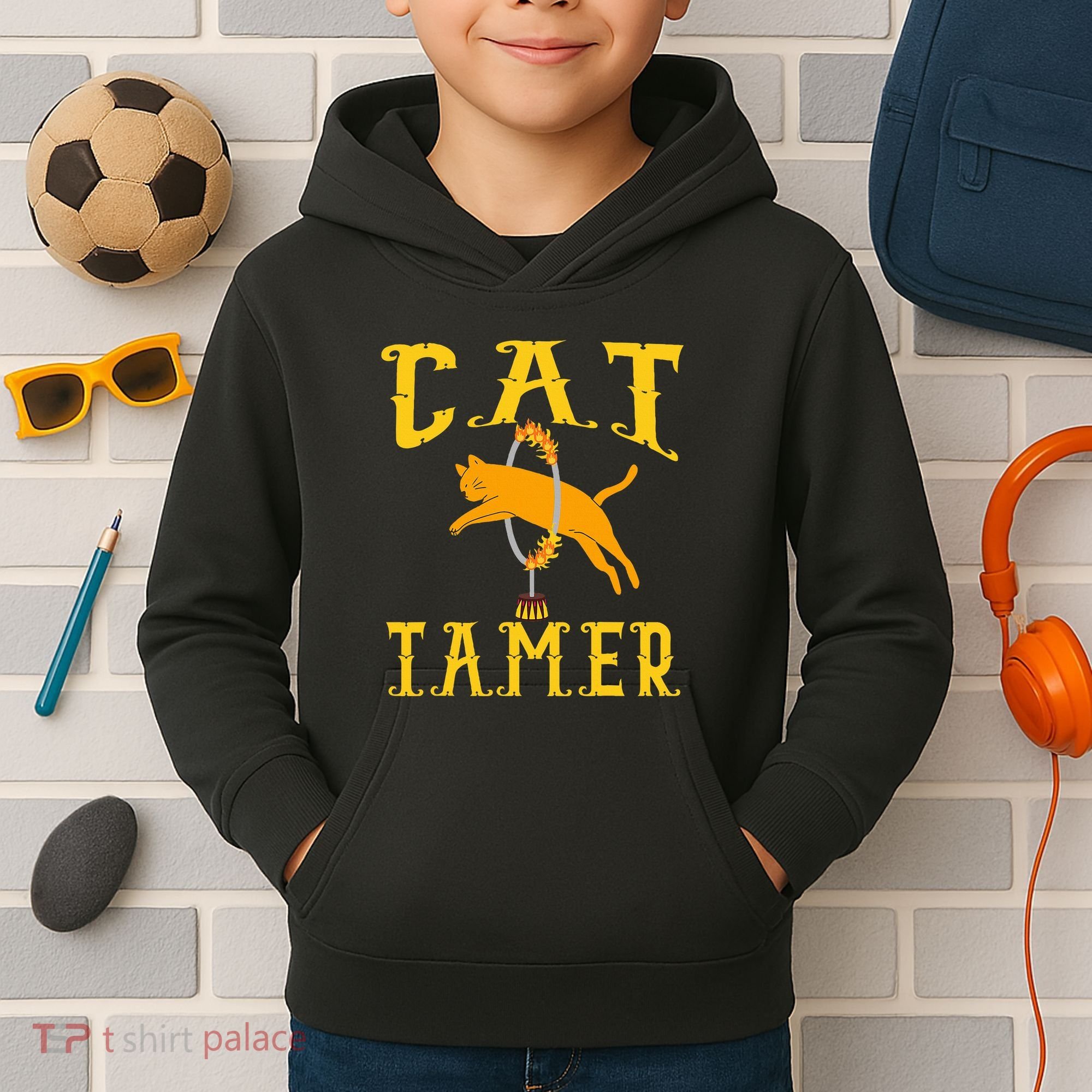 Circus Funny Cat Tamer Cat Tamer Costume Kids Hoodie