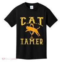 Circus Funny Cat Tamer Cat Tamer Costume Kids T-Shirt thumb 0