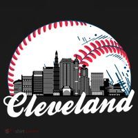 Cute Funny Cleveland Baseball Skyline Retro Doggie Tank thumb 4