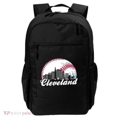 Cute Funny Cleveland Baseball Skyline Retro Backpack