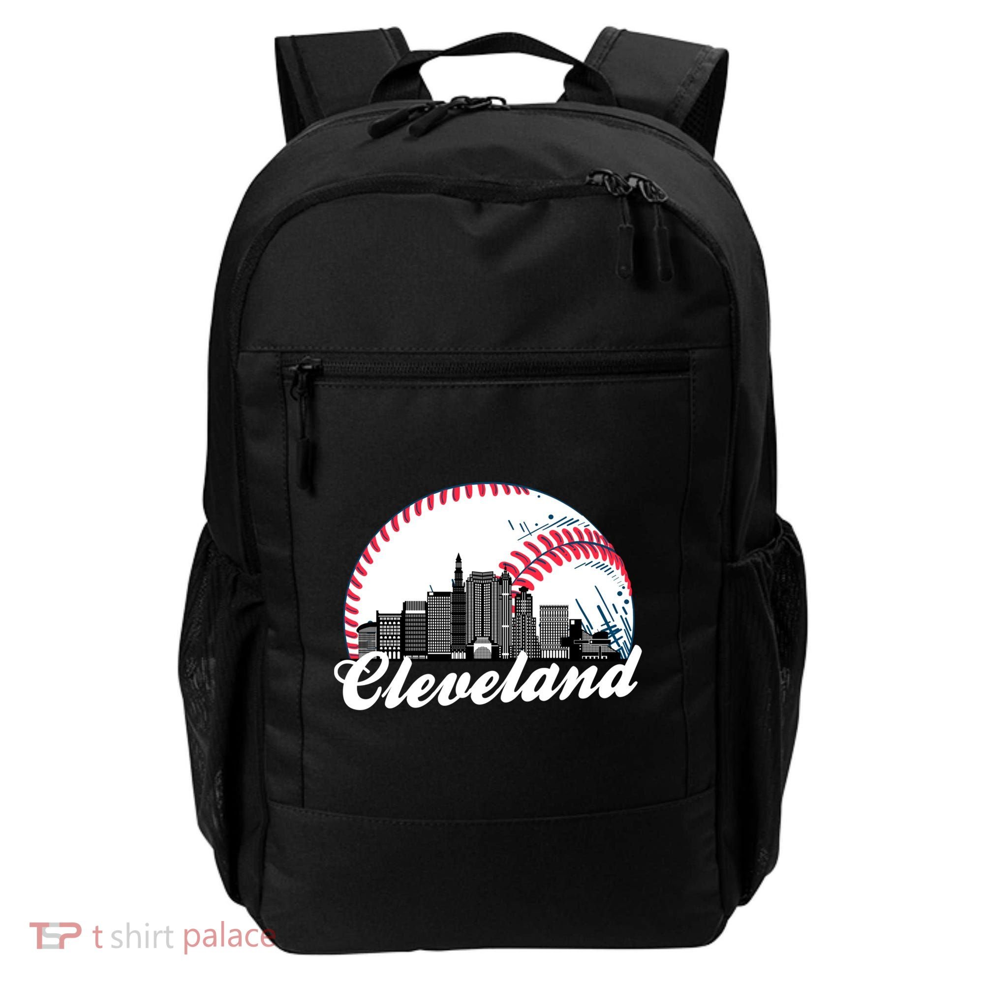 Cute Funny Cleveland Baseball Skyline Retro Backpack