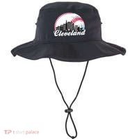 Cute Funny Cleveland Baseball Skyline Retro Bucket Hat thumb 0