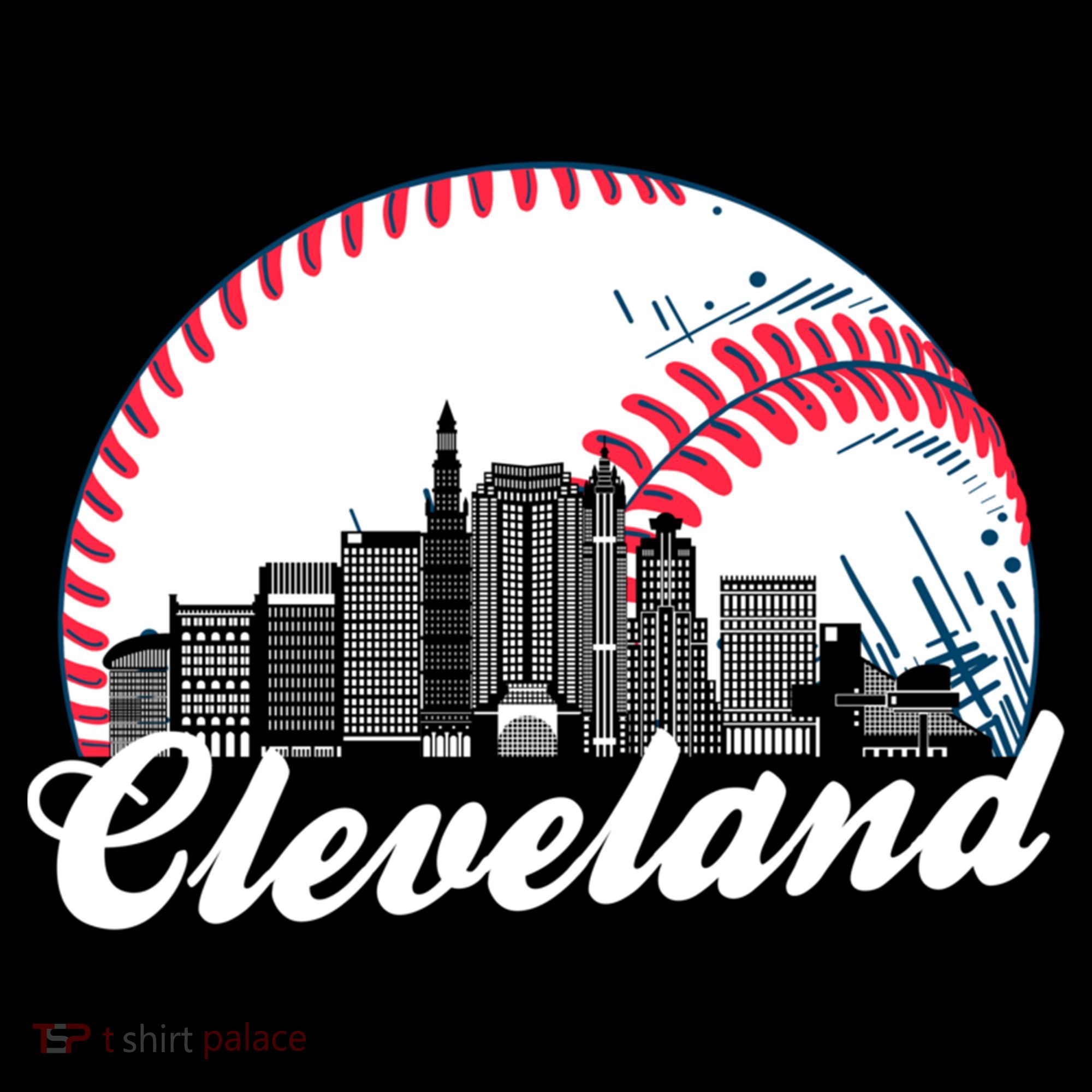 Cute Funny Cleveland Baseball Skyline Retro Coffee Mug