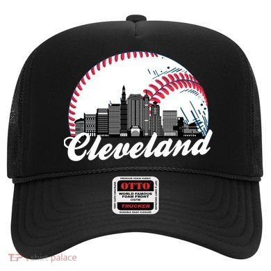Cute Funny Cleveland Baseball Skyline Retro Hat
