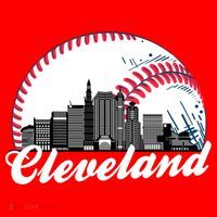 Cute Funny Cleveland Baseball Skyline Retro Santa Hat thumb 1