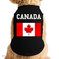 Canada Flag Canadian Flag Canadian Roots Maple Leaf Doggie Tank thumb 0