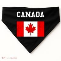 Canada Flag Canadian Flag Canadian Roots Maple Leaf USA-Made Doggie Bandana thumb 0