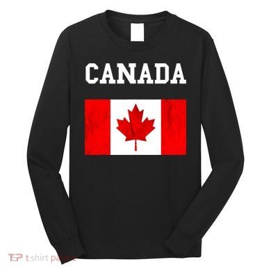 Canada Flag Canadian Flag Canadian Roots Maple Leaf Long Sleeve Shirt