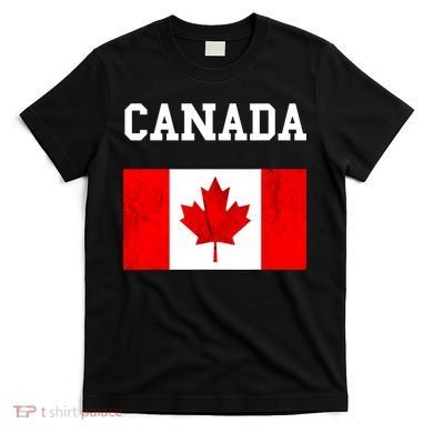 Canada Flag Canadian Flag Canadian Roots Maple Leaf T-Shirt