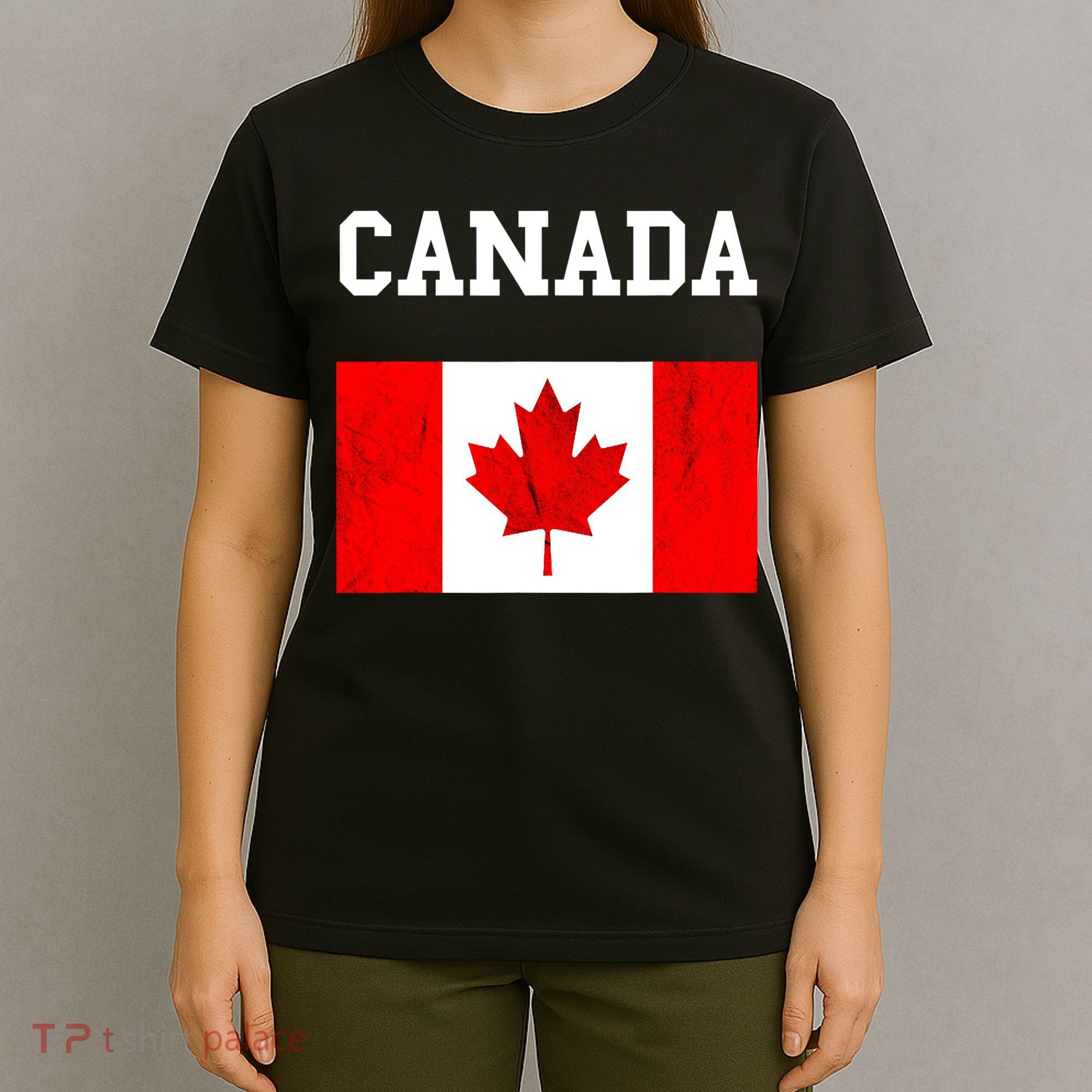 Canada Flag Canadian Flag Canadian Roots Maple Leaf T-Shirt