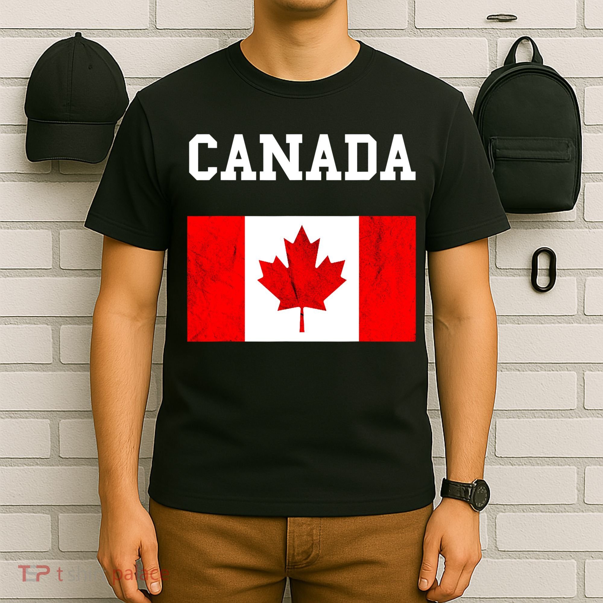 Canada Flag Canadian Flag Canadian Roots Maple Leaf T-Shirt
