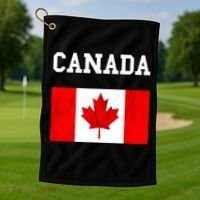 Canada Flag Canadian Flag Canadian Roots Maple Leaf Golf Towel thumb 1