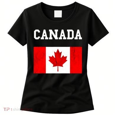 Canada Flag Canadian Flag Canadian Roots Maple Leaf Women's T-Shirt
