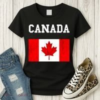 Canada Flag Canadian Flag Canadian Roots Maple Leaf Women's T-Shirt thumb 3