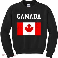 Canada Flag Canadian Flag Canadian Roots Maple Leaf Kids Sweatshirt thumb 0