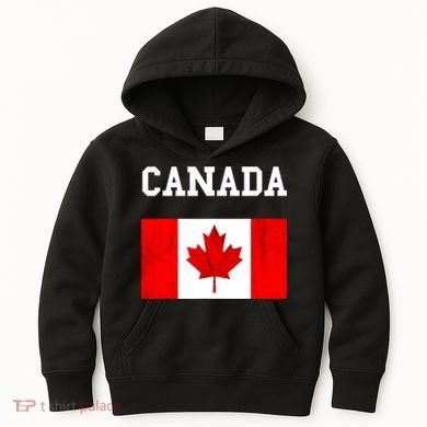 Canada Flag Canadian Flag Canadian Roots Maple Leaf Kids Hoodie