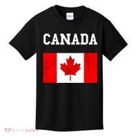 Canada Flag Canadian Flag Canadian Roots Maple Leaf Kids T-Shirt thumb 0