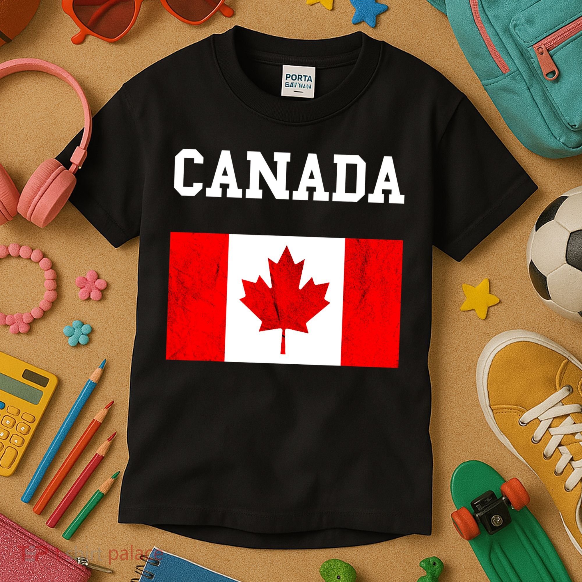 Canada Flag Canadian Flag Canadian Roots Maple Leaf Kids T-Shirt