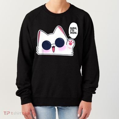 Cute Funny Cat Anime Meme Nah Id Win Gojo Cat Women's Sweatshirt