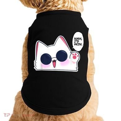 Cute Funny Cat Anime Meme Nah Id Win Gojo Cat Doggie Tank