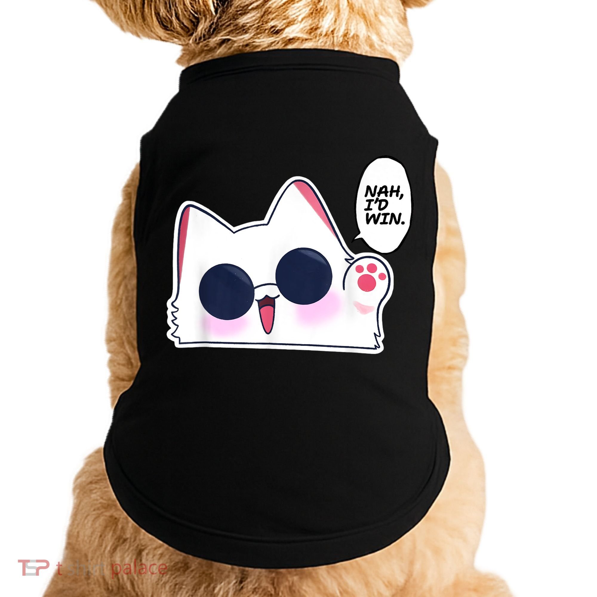 Cute Funny Cat Anime Meme Nah Id Win Gojo Cat Doggie Tank