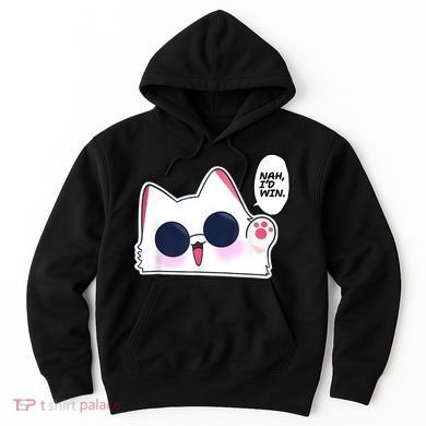 Cute Funny Cat Anime Meme Nah Id Win Gojo Cat Hoodie