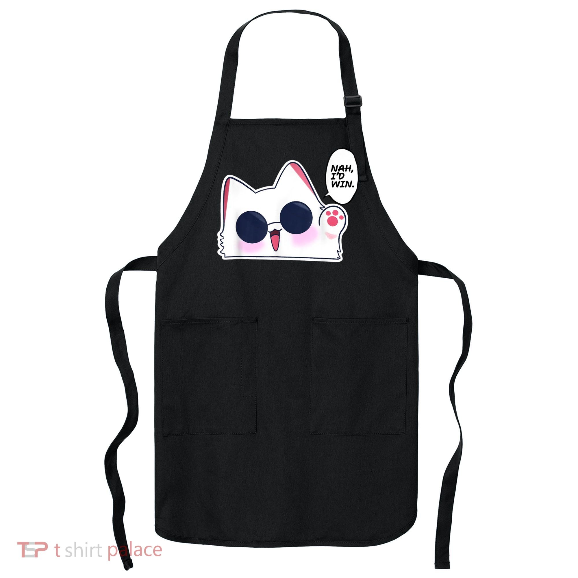 Cute Funny Cat Anime Meme Nah Id Win Gojo Cat Apron