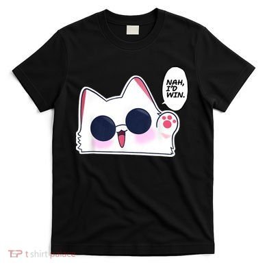 Cute Funny Cat Anime Meme Nah Id Win Gojo Cat T-Shirt