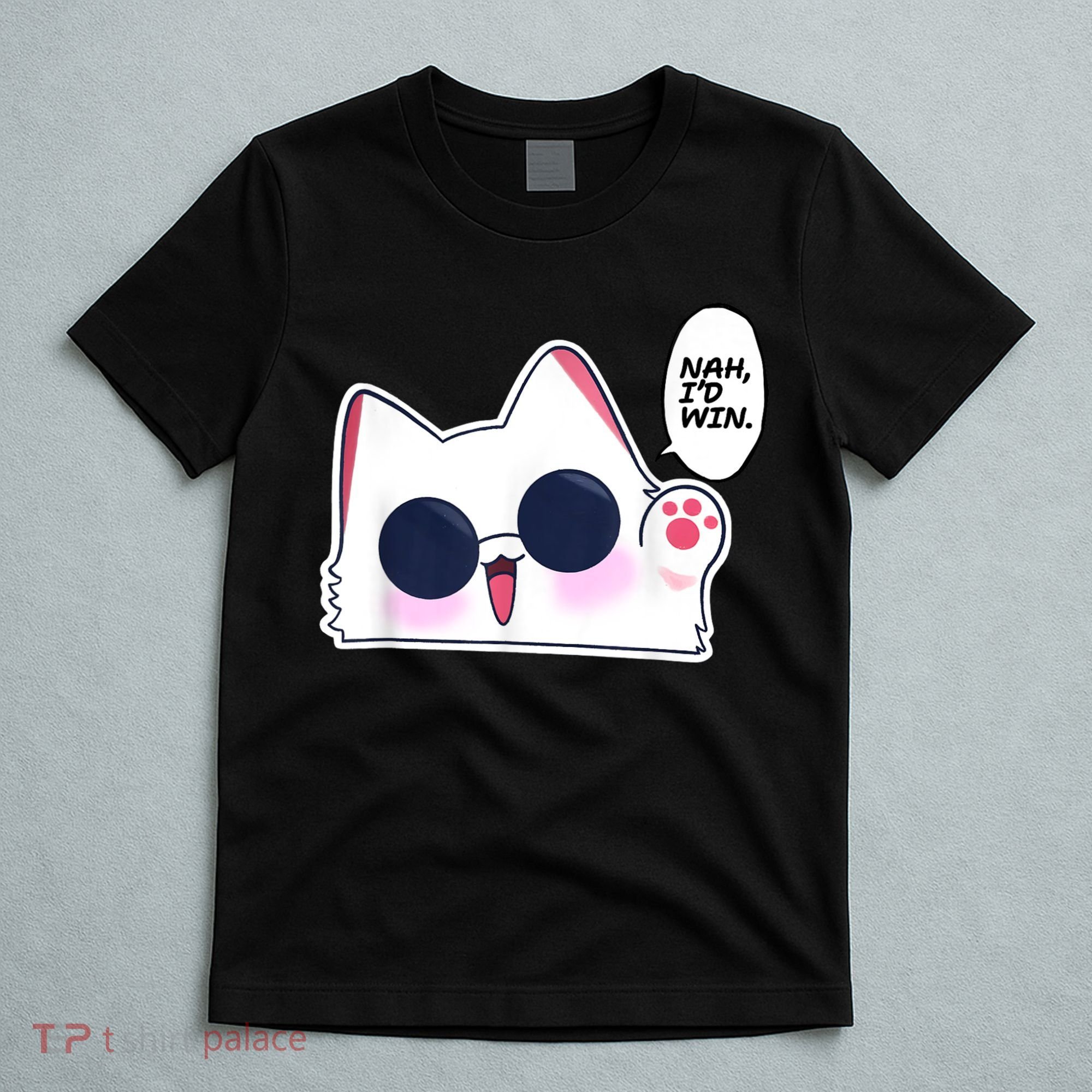 Cute Funny Cat Anime Meme Nah Id Win Gojo Cat T-Shirt