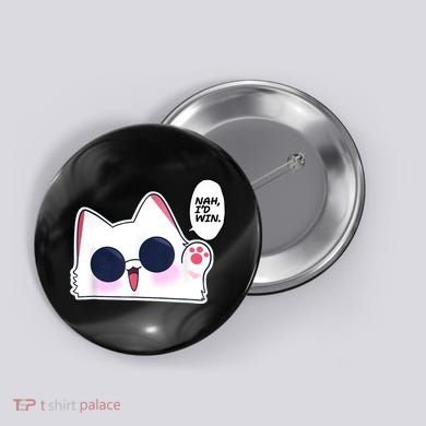Cute Funny Cat Anime Meme Nah Id Win Gojo Cat Button