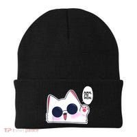 Cute Funny Cat Anime Meme Nah Id Win Gojo Cat Beanie thumb 0