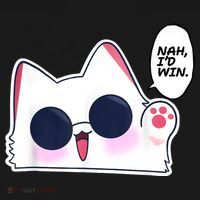 Cute Funny Cat Anime Meme Nah Id Win Gojo Cat Pajama Set thumb 2